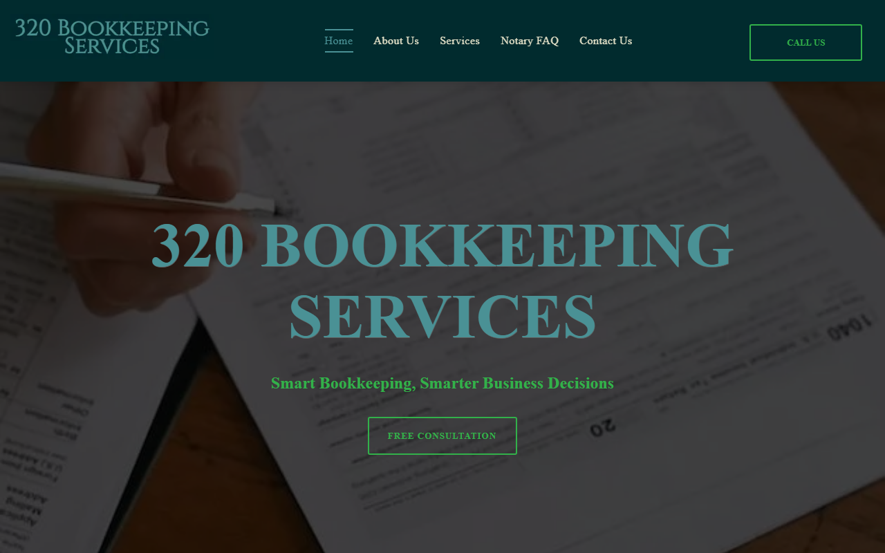 320bookkeeping.com screenshot