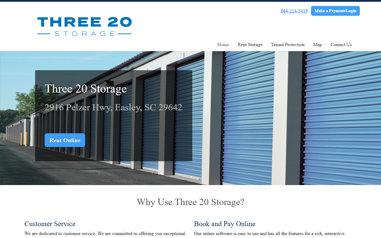 320storage.com screenshot