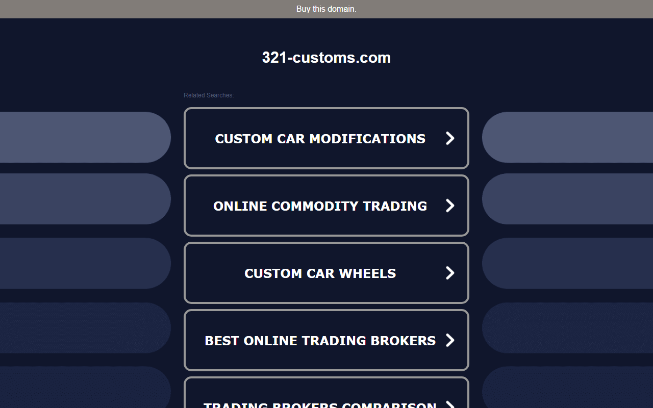 321-customs.com screenshot