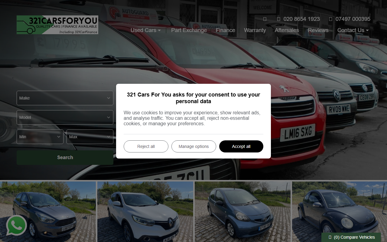 321carsforyou.com screenshot