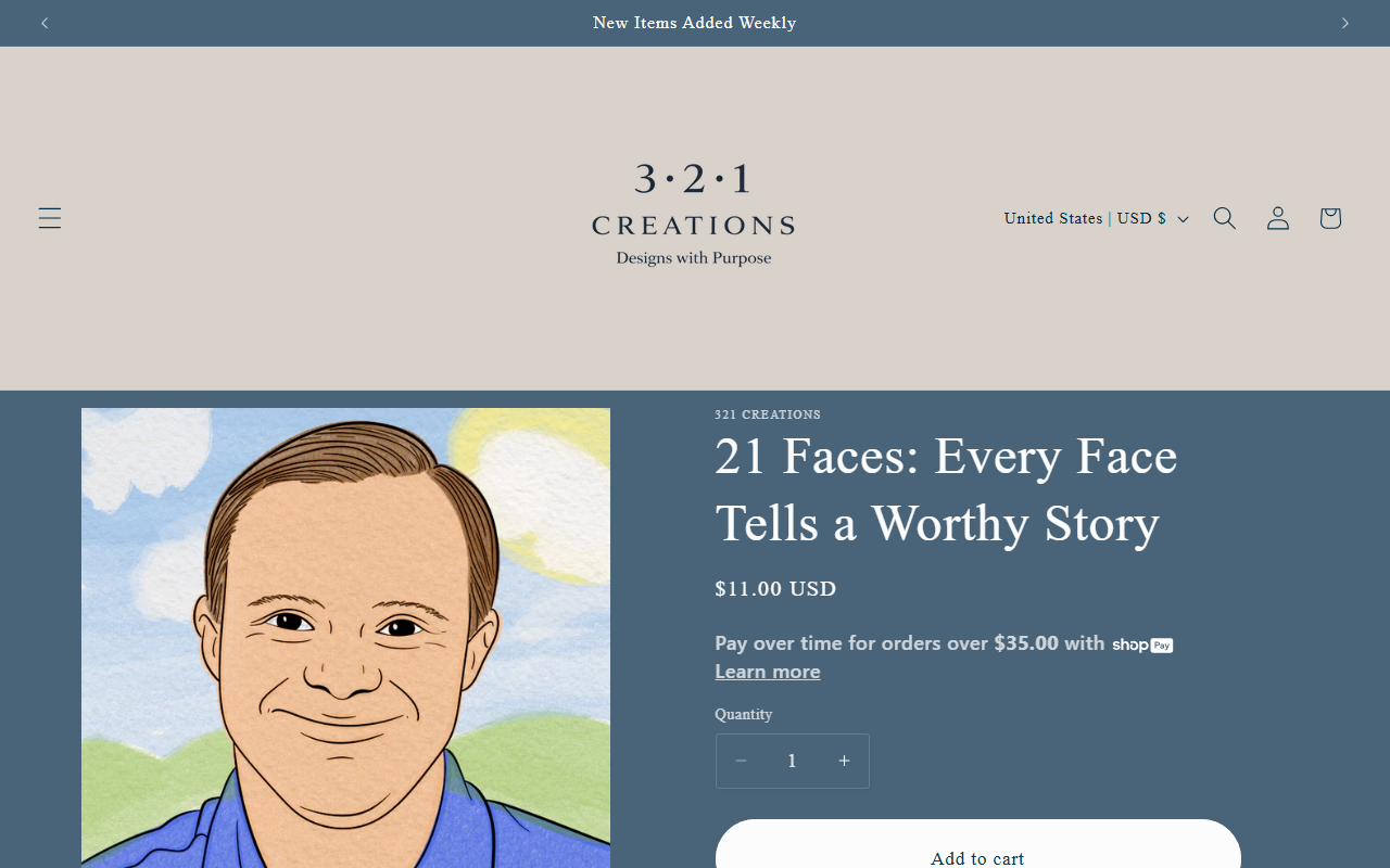 321creationsshop.com screenshot