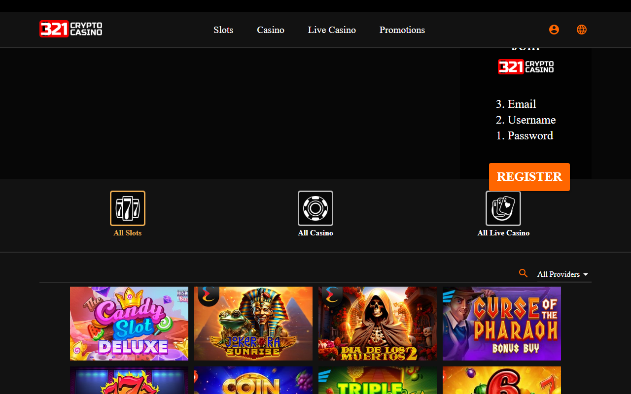 321cryptocasino.com screenshot