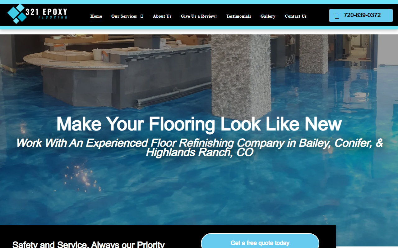 321epoxyflooring.com screenshot
