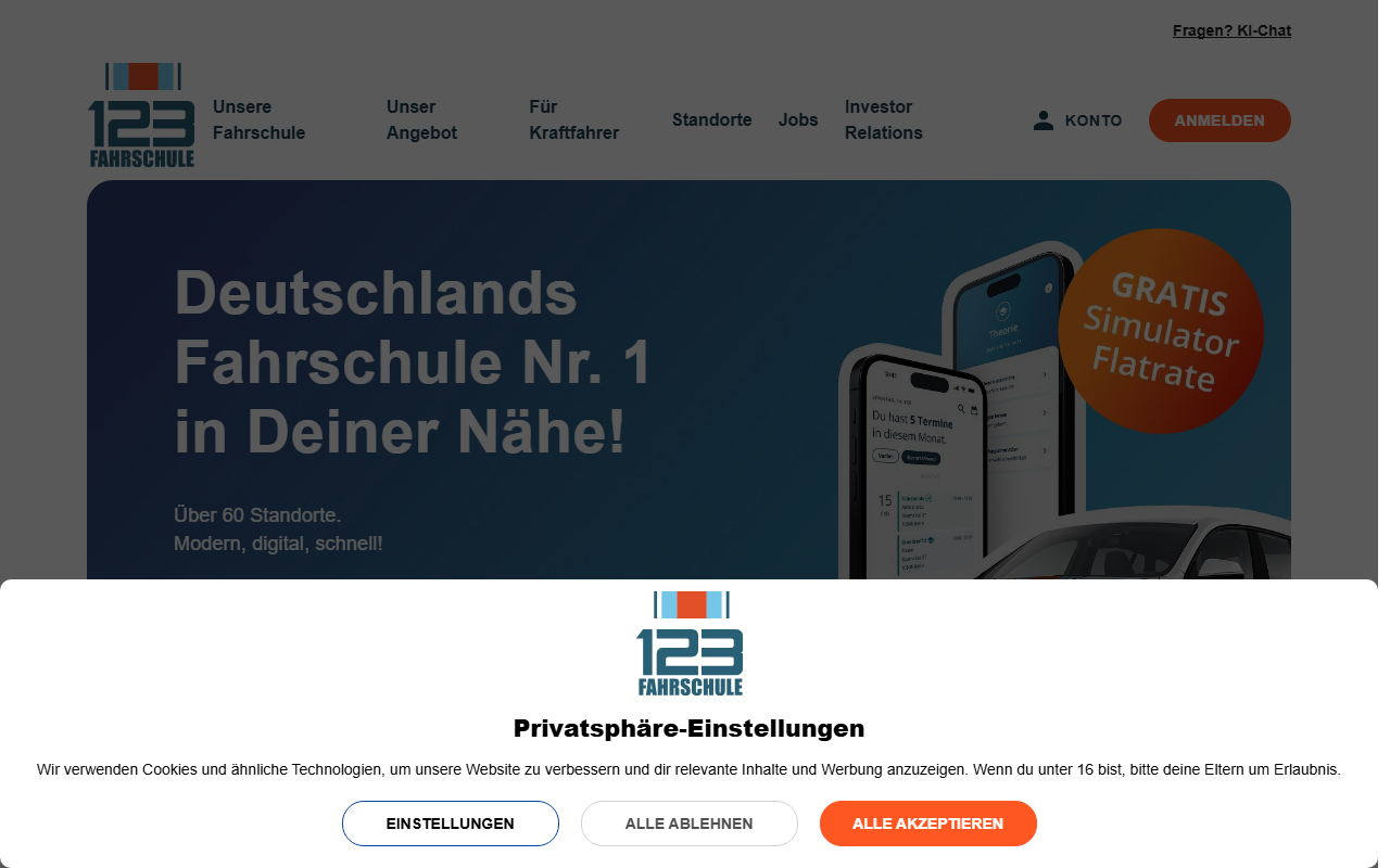 321fahrschule.com screenshot