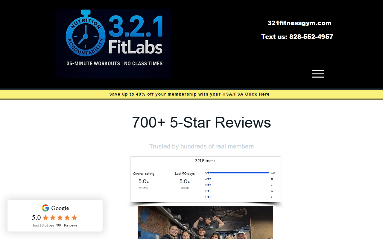 321fitnessgym.com screenshot