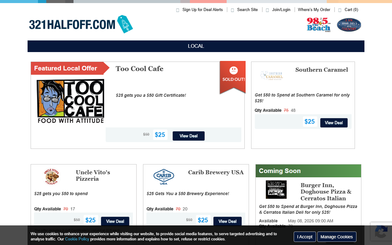 321halfoff.com screenshot
