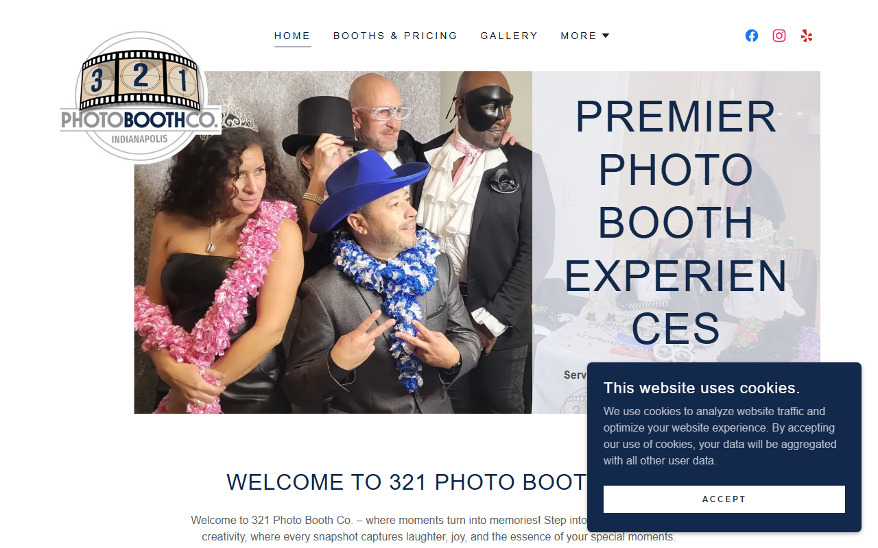 321photoboothco.com screenshot