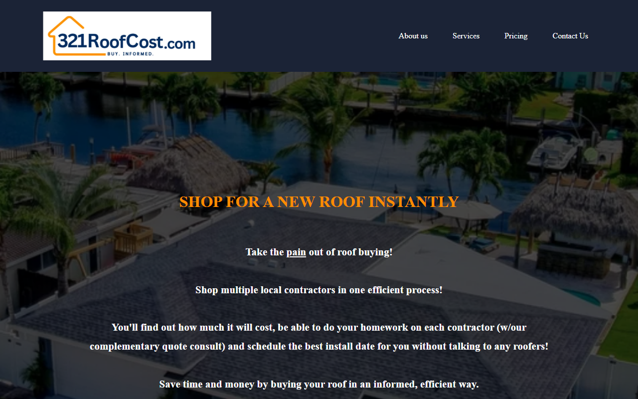 321roofcost.com screenshot