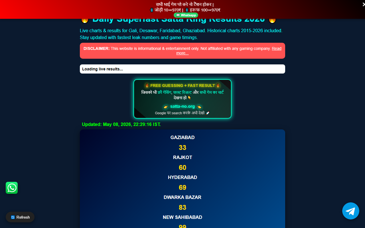 321sattaking.com screenshot