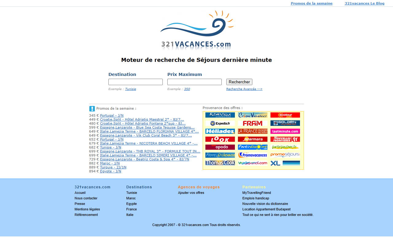 321vacances.com screenshot