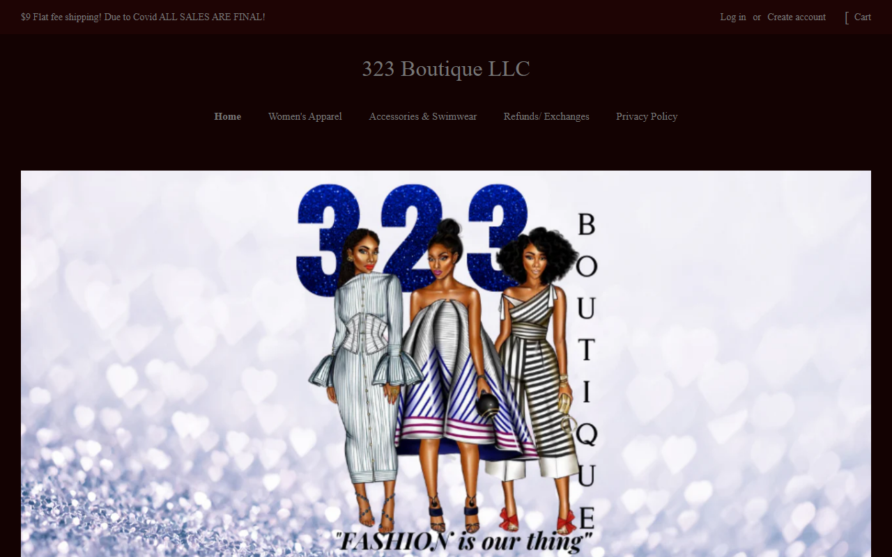 323boutique.com screenshot