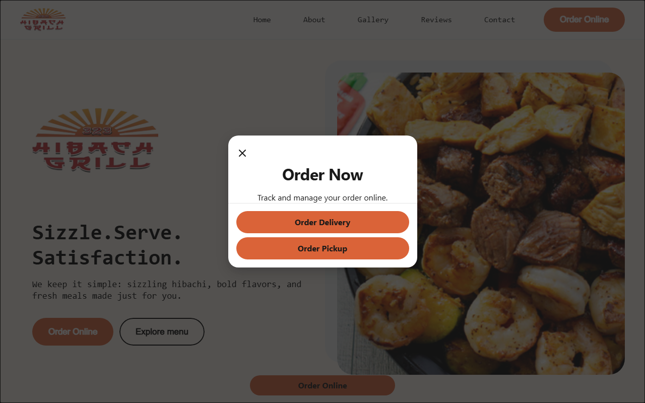 323hibachigrill.com screenshot