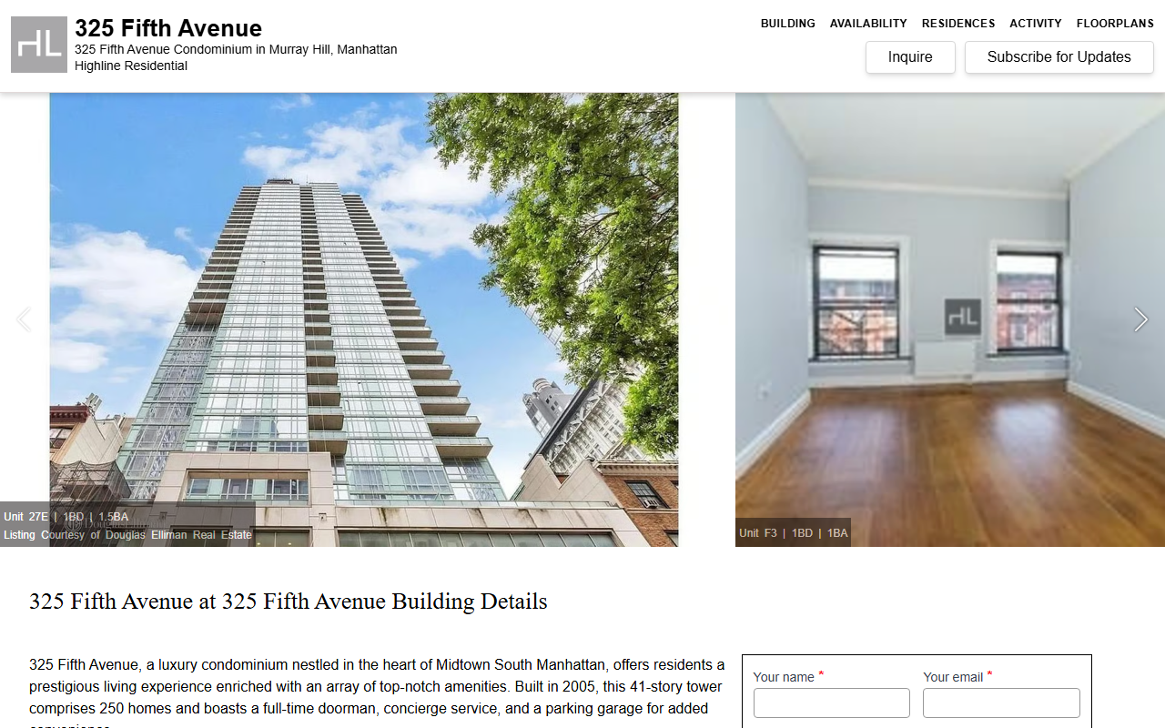 325fifthcondos.com screenshot