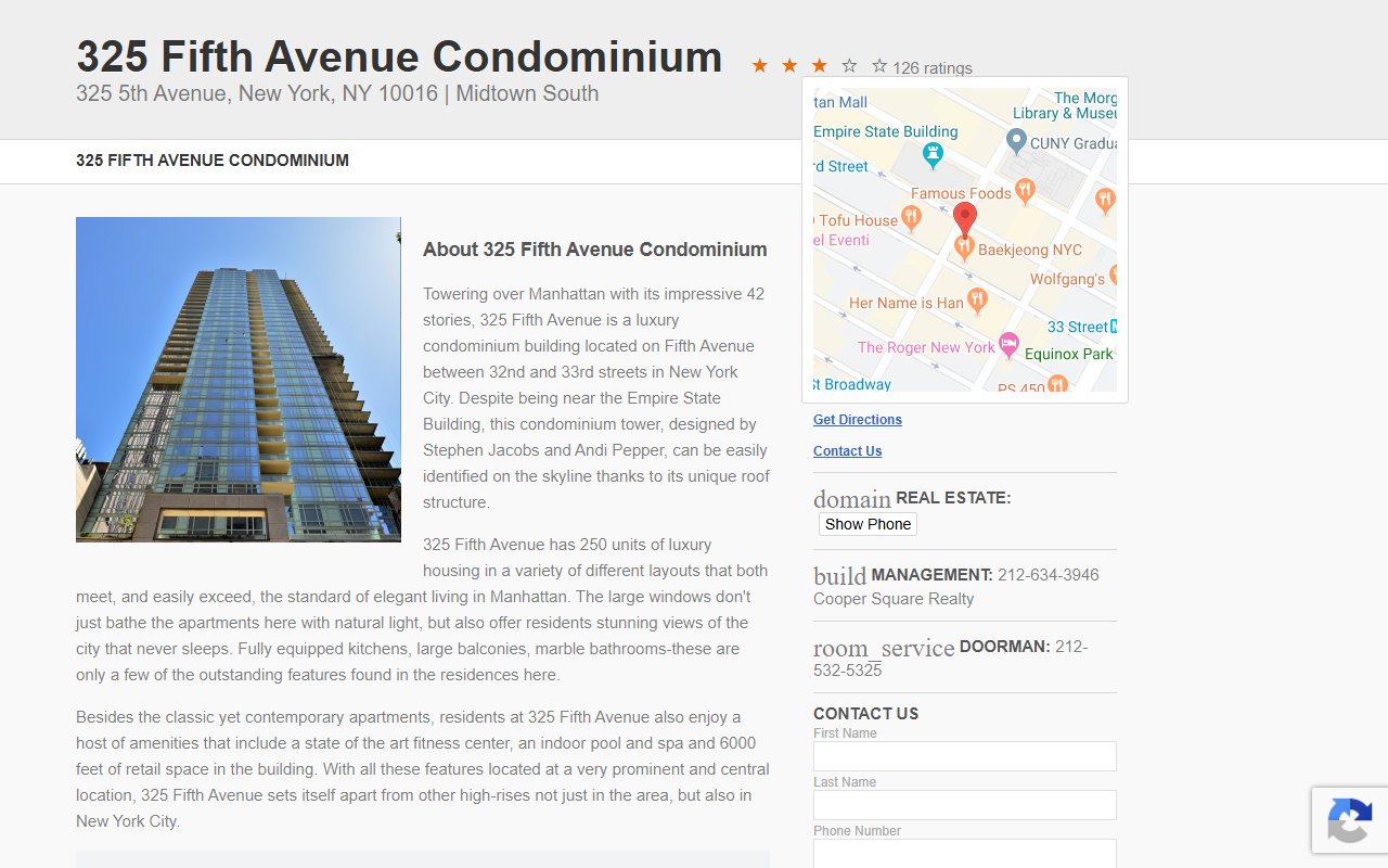 325fifthnyc.com screenshot