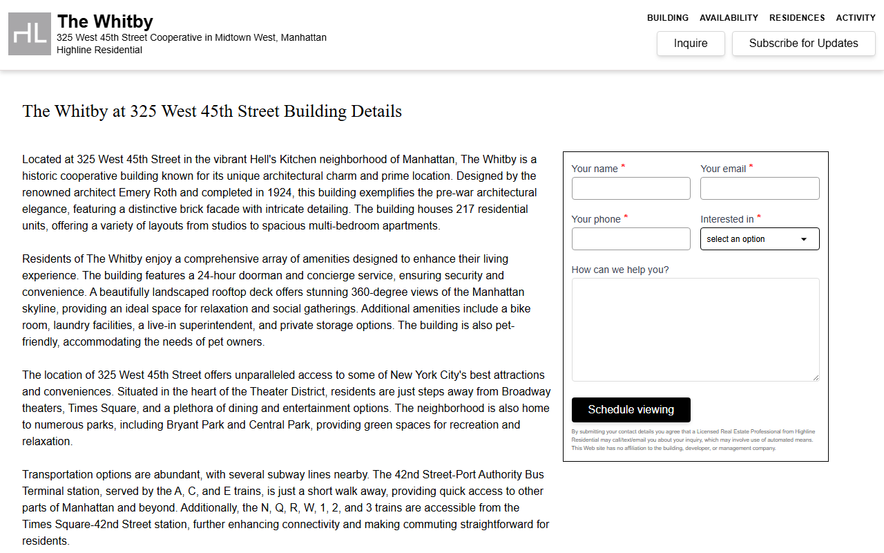 325west45th.com screenshot