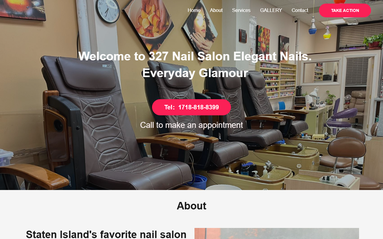 327nailsaloninc.com screenshot