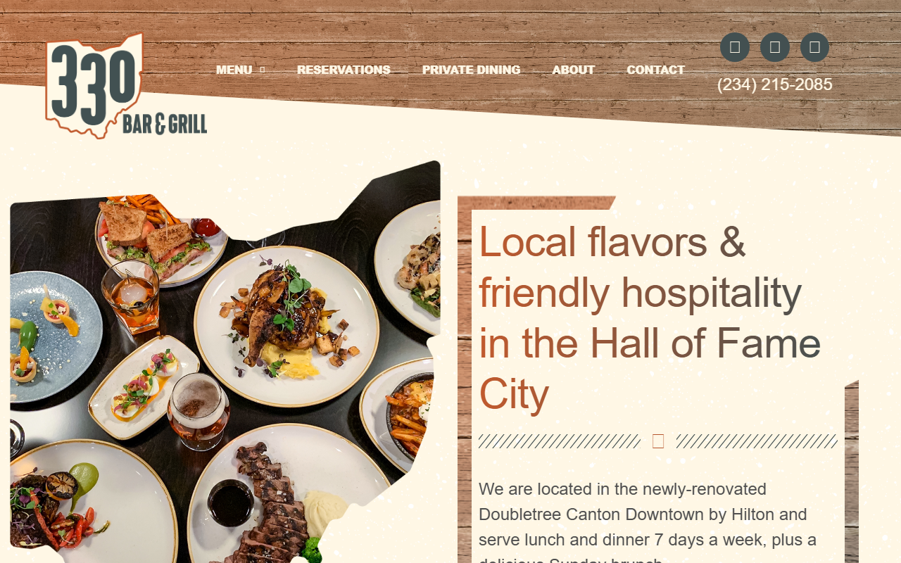 330barandgrill.com screenshot