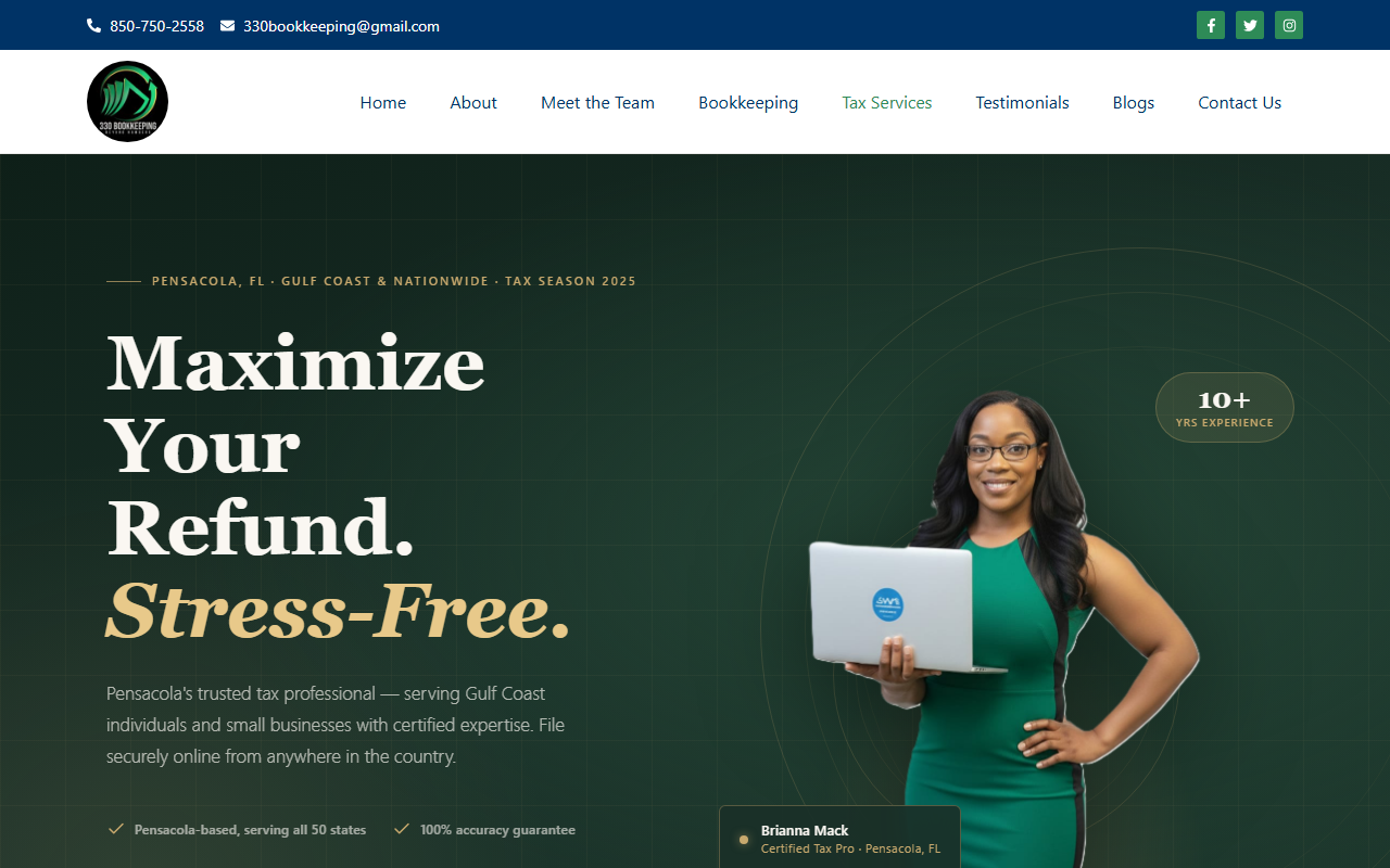 330bookkeeping.com screenshot