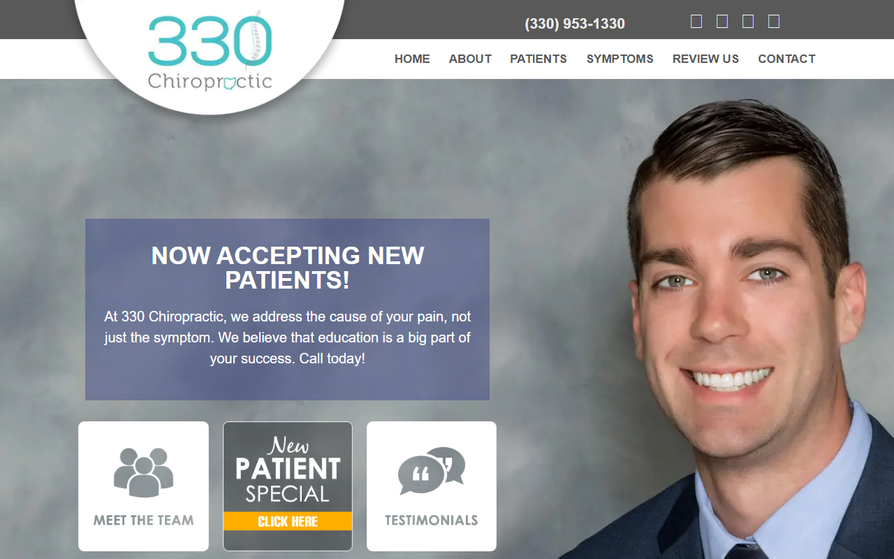 330chiropractic.com screenshot