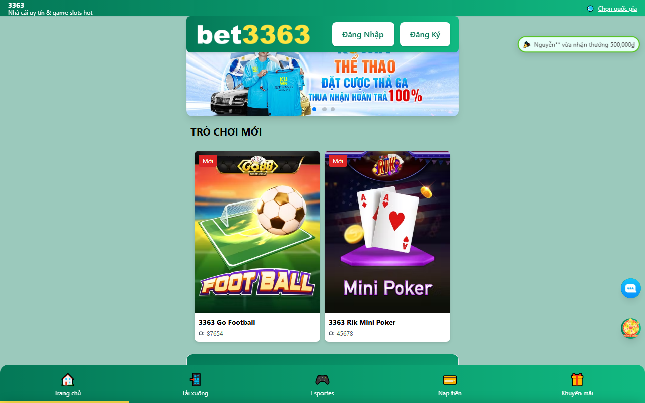 3363casino.com screenshot