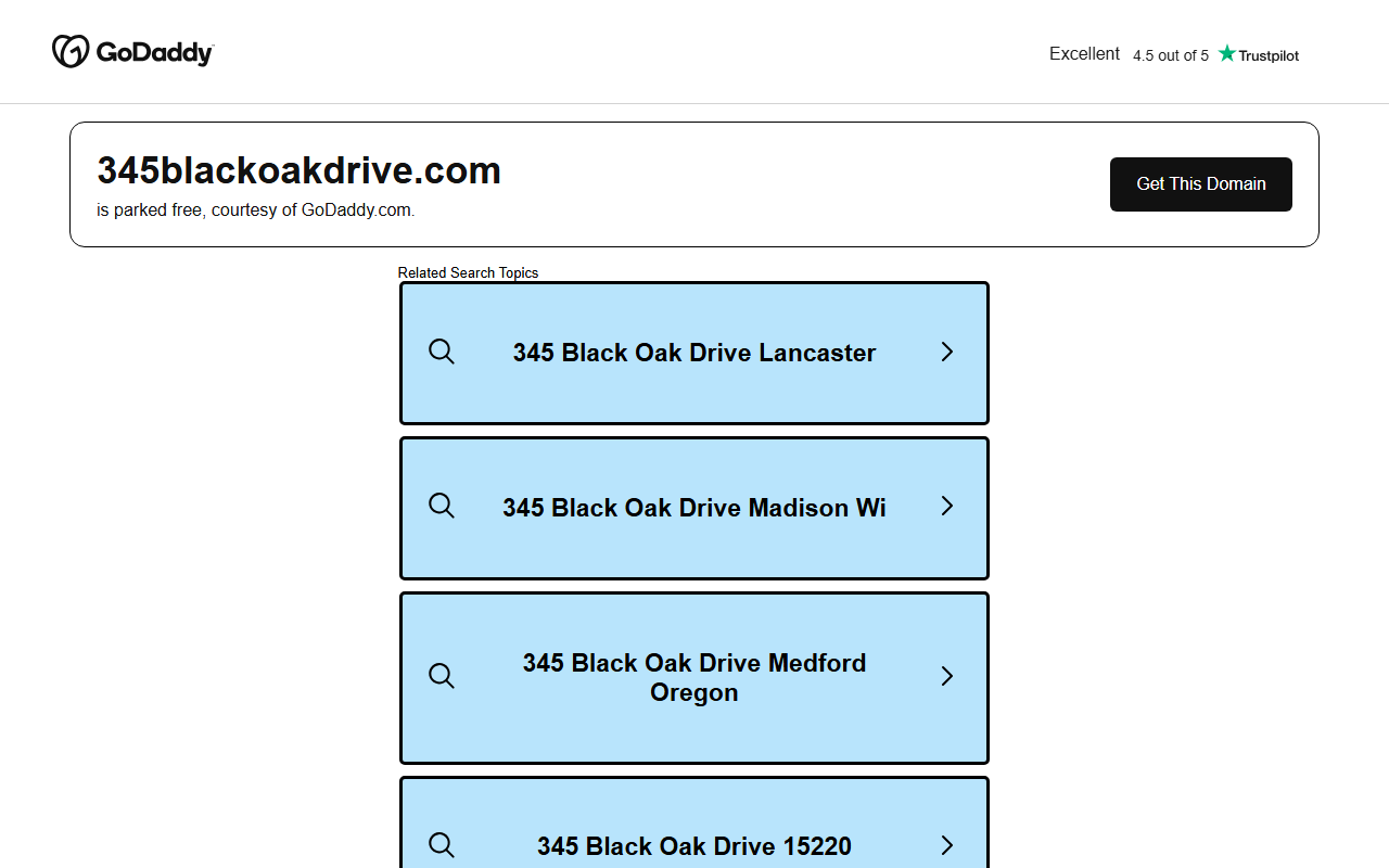 345blackoakdrive.com screenshot