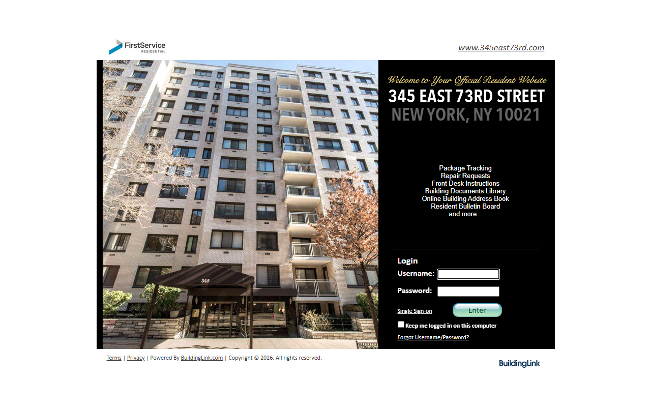 345east73rd.com screenshot