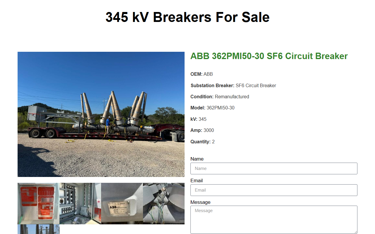 345kvbreaker.com screenshot