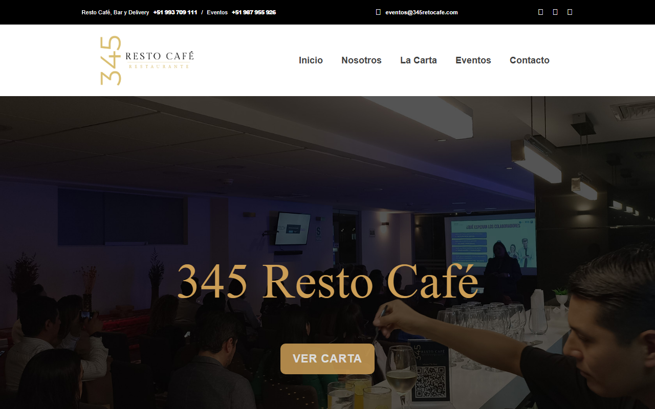 345restocafe.com screenshot