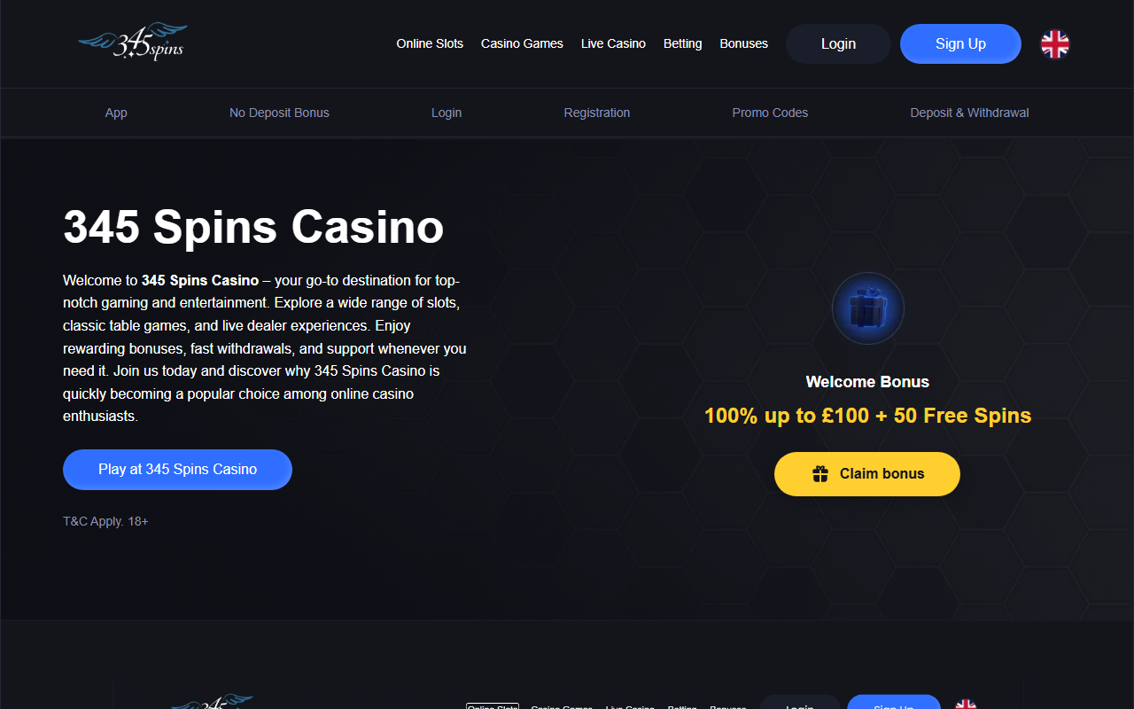 345spins-casino.com screenshot