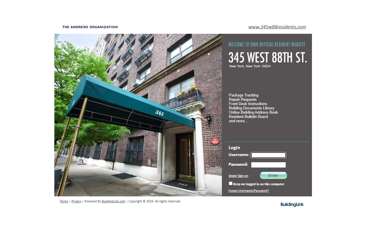 345w88residents.com screenshot