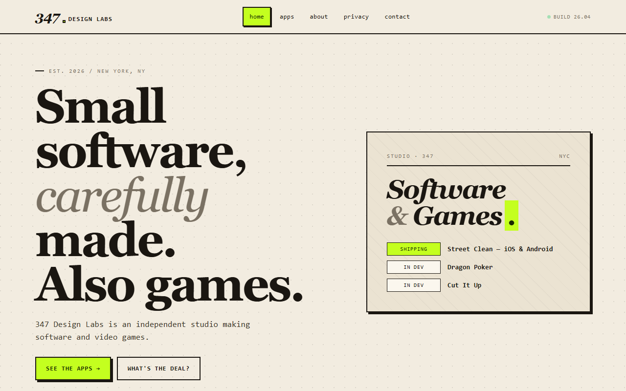 347designlabs.com screenshot