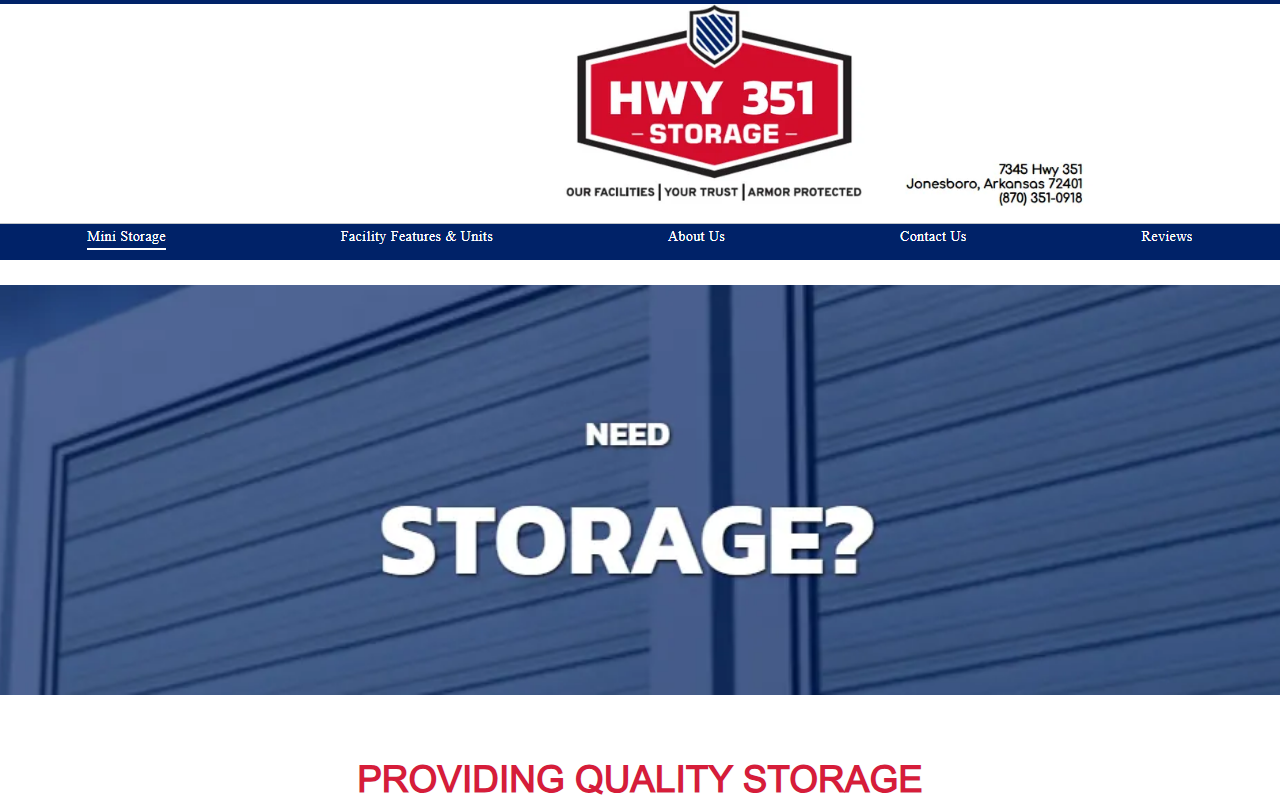 351storage.com screenshot