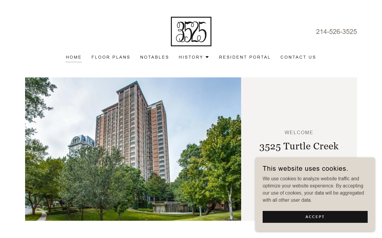 3525turtlecreek.com screenshot