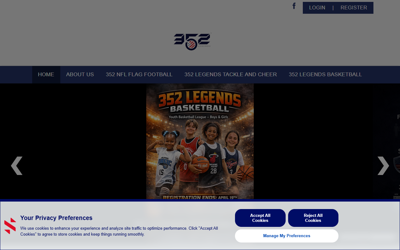 352legends.com screenshot