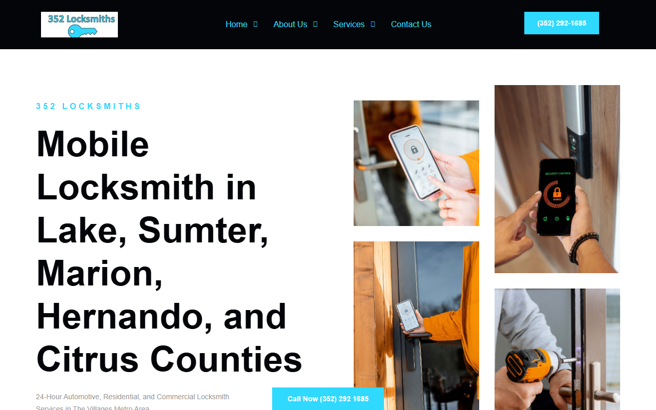 352locksmiths.com screenshot