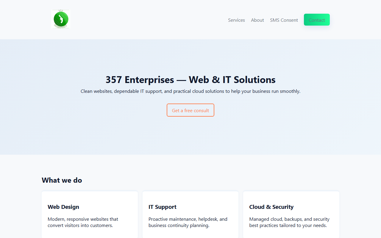 357-enterprises.com screenshot
