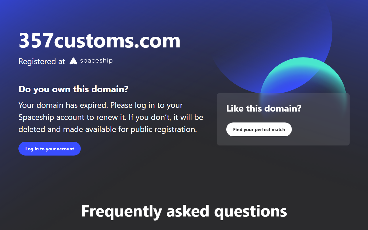 357customs.com screenshot