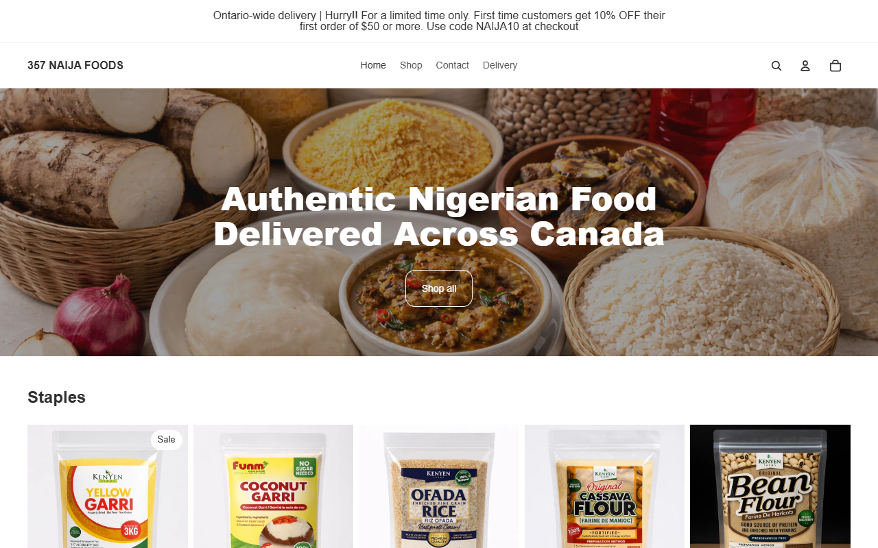 357naijafoods.com screenshot