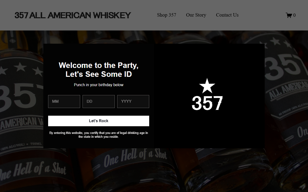 357whiskey.com screenshot