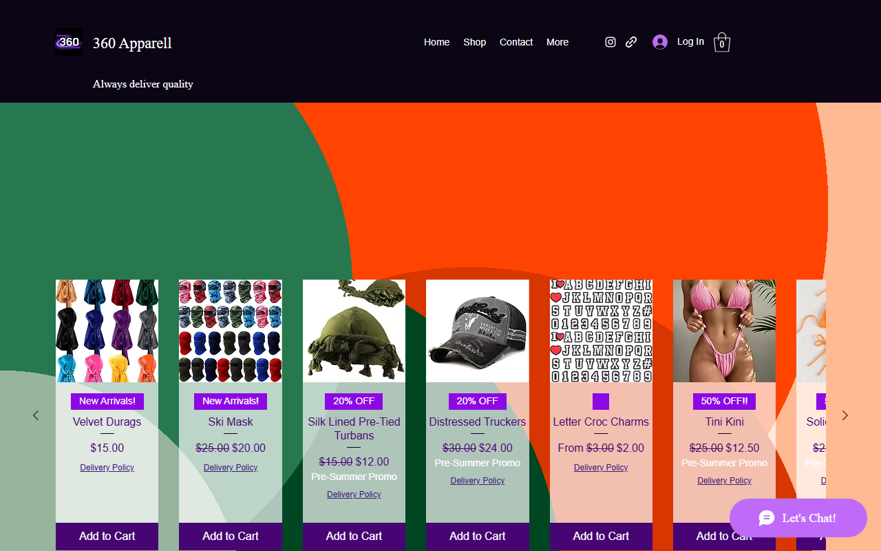 360apparell.com screenshot