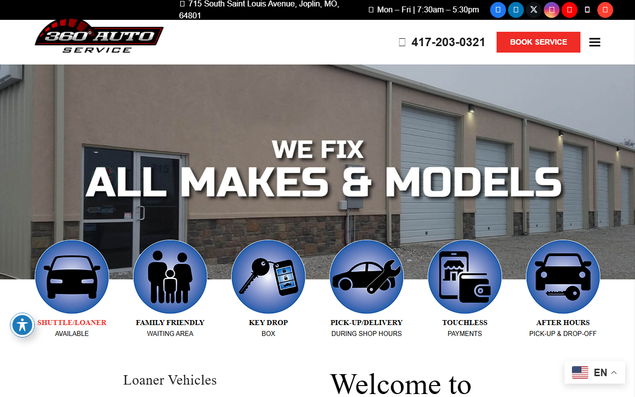 360autoservice.com screenshot