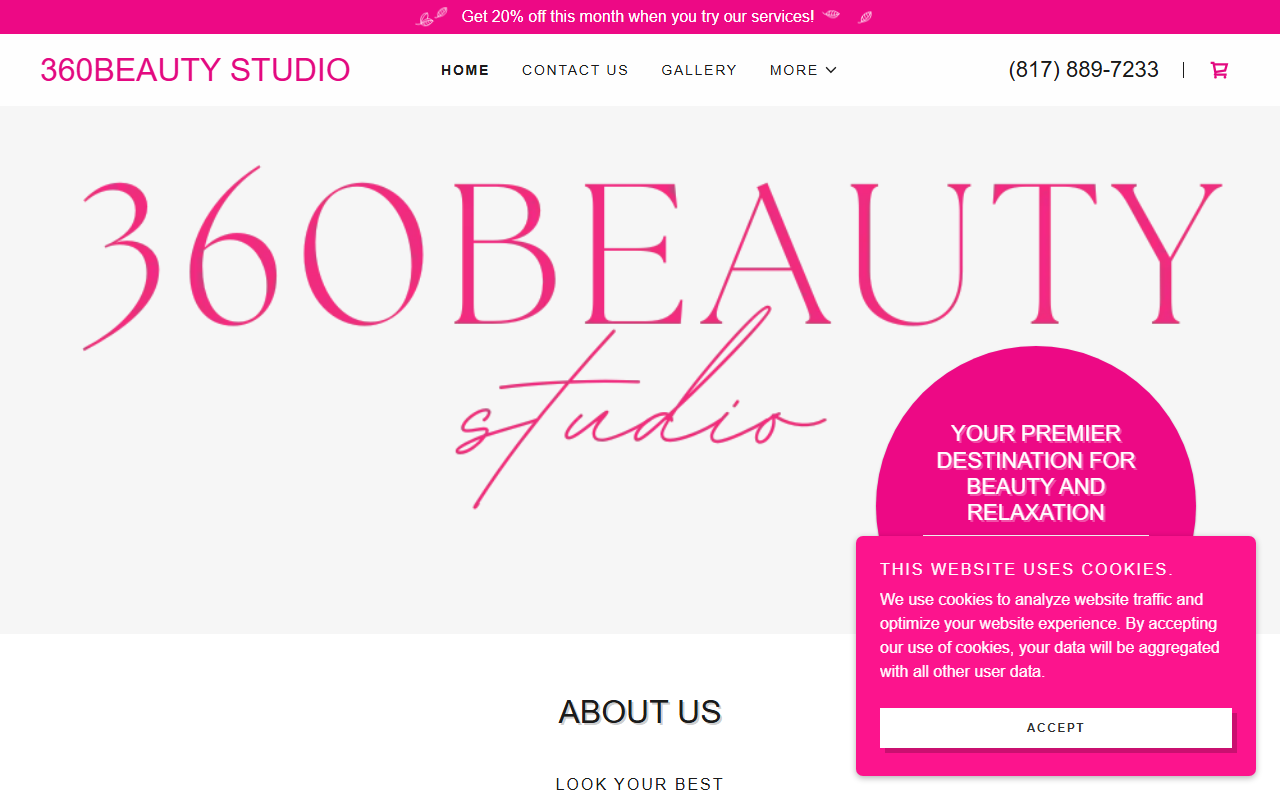 360beautystudio.com screenshot