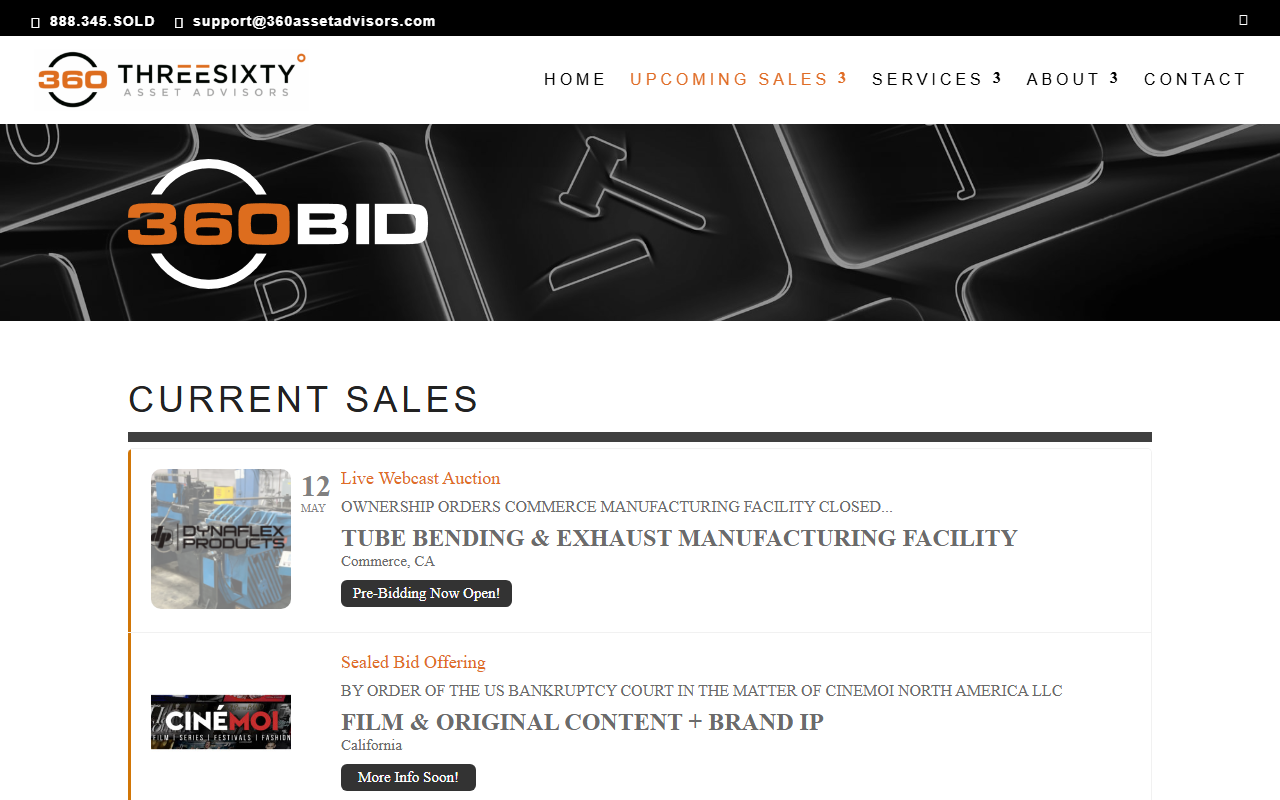 360bidsale.com screenshot