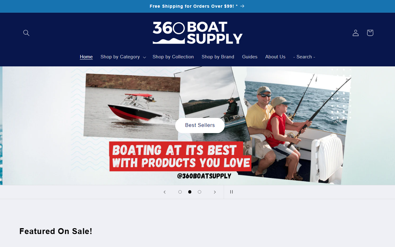 360boatsupply.com screenshot