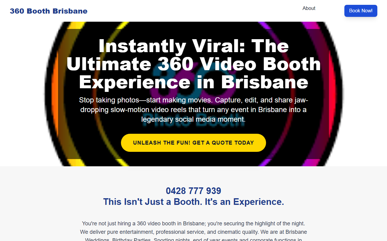 360boothbrisbane.com screenshot