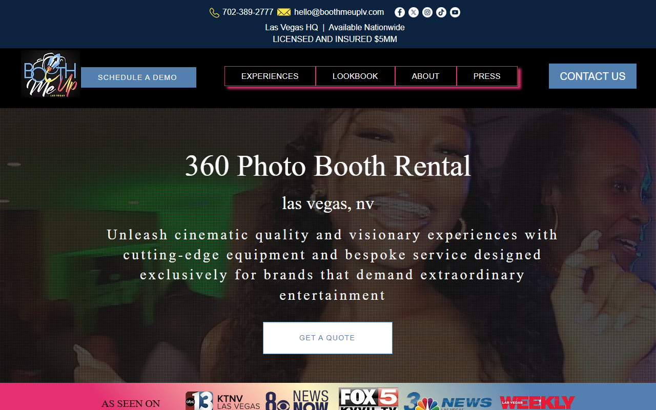 360boothrental.com screenshot