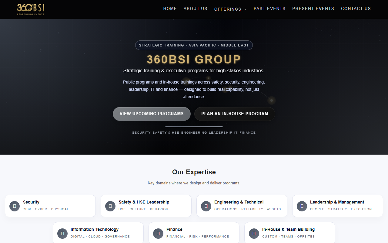 360bsitraining.com screenshot
