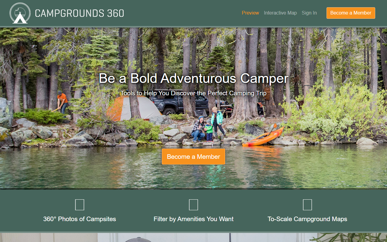 360campgrounds.com screenshot