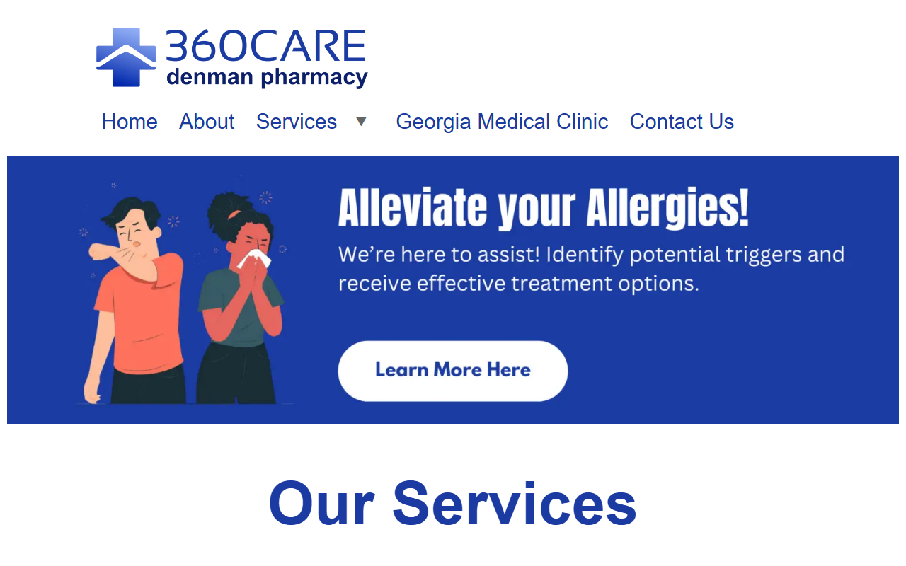 360carepharmacy.com screenshot