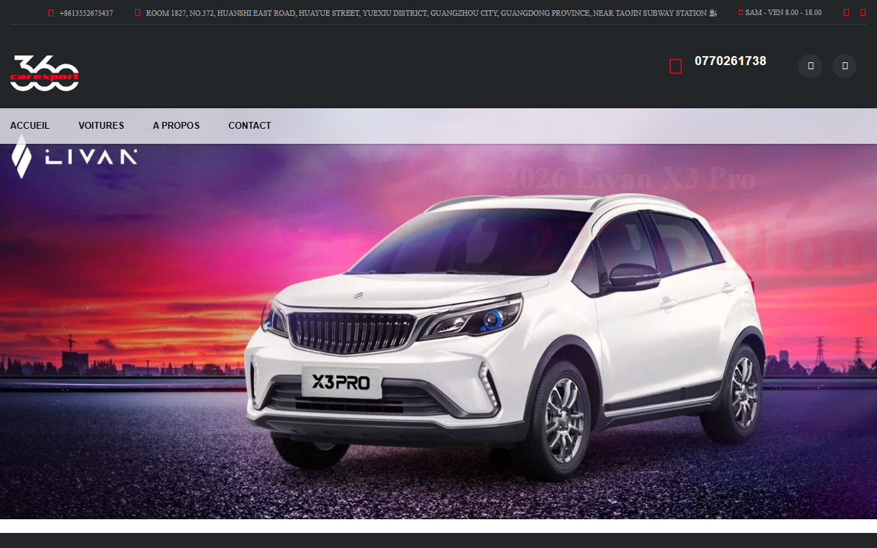 360carexport.com screenshot
